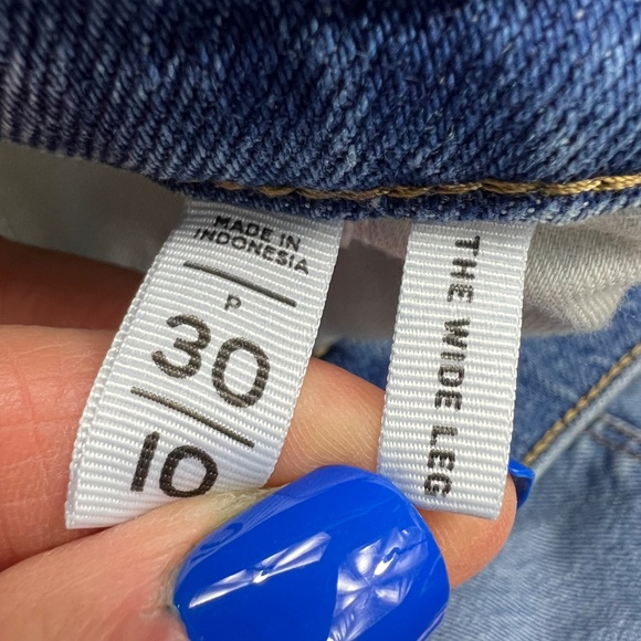 👖|•LOFT•| The Wide Leg Size High Rise Waist Size 10/30 Short (27 length) - Picture 5 of 9